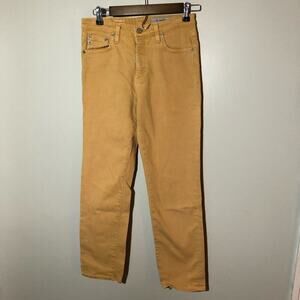 Adriano Goldschmied womens 27 high rise straight crop Isabelle yellow jeans